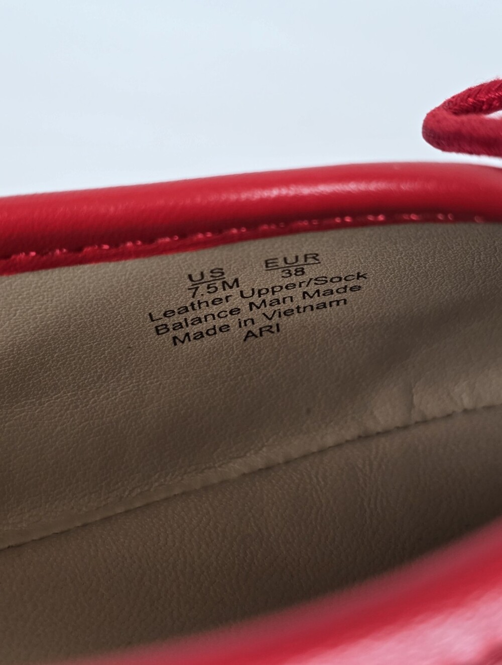 Sam Edelman Ari Ballet Flats Red Leather Bow Square Toe Classic Ballerina 7.5 - Picture 9 of 12